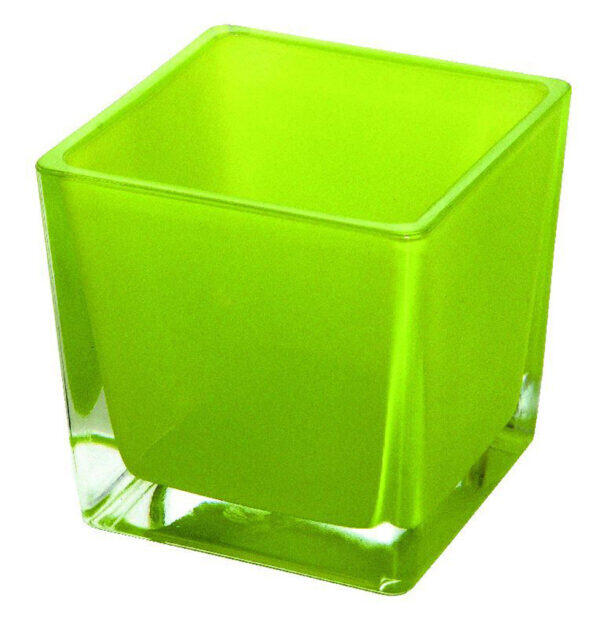 Vierkantgefäß 10 x 10 x 10cm, grün