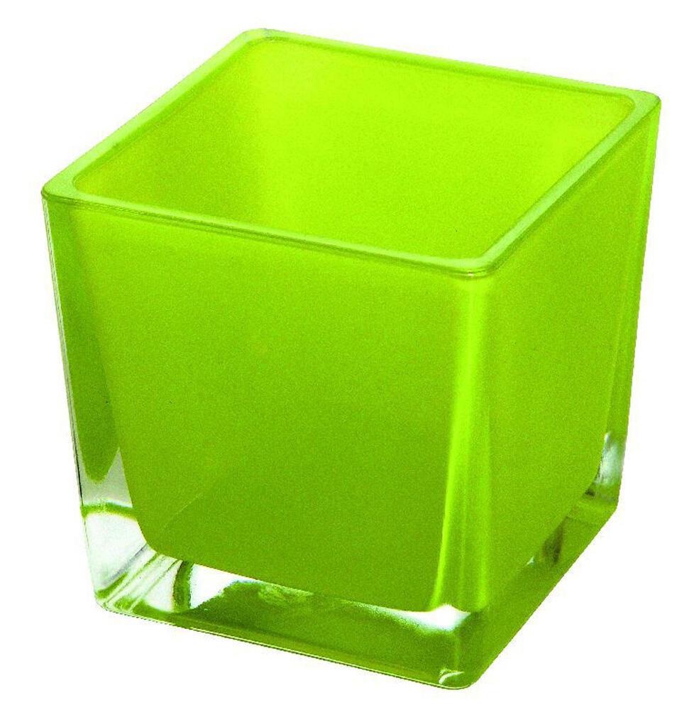 Vierkantgefäß 10 x 10 x 10cm, grün