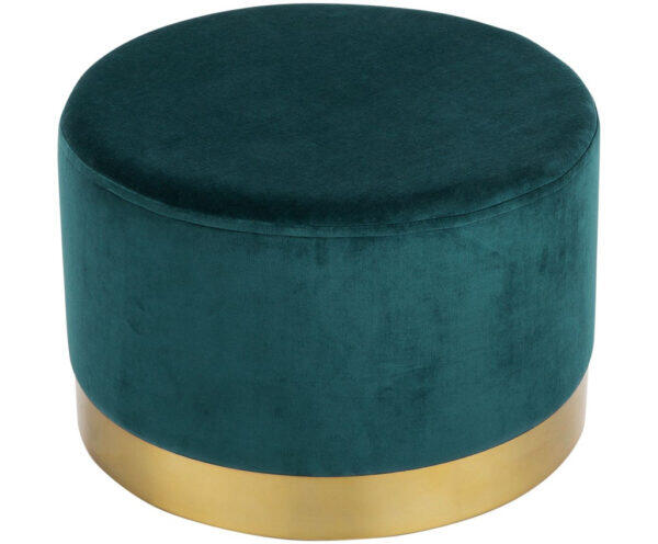 XL Samt-Hocker Harlow Petrol