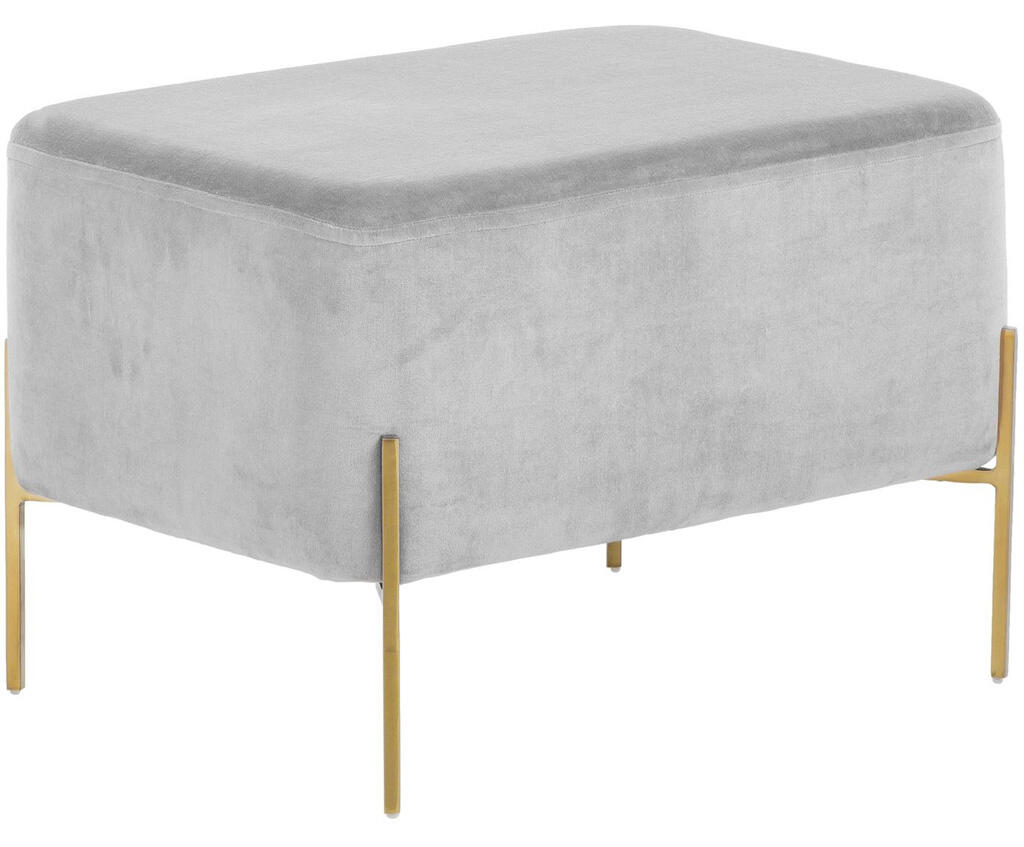 XL Samt-Hocker Harper