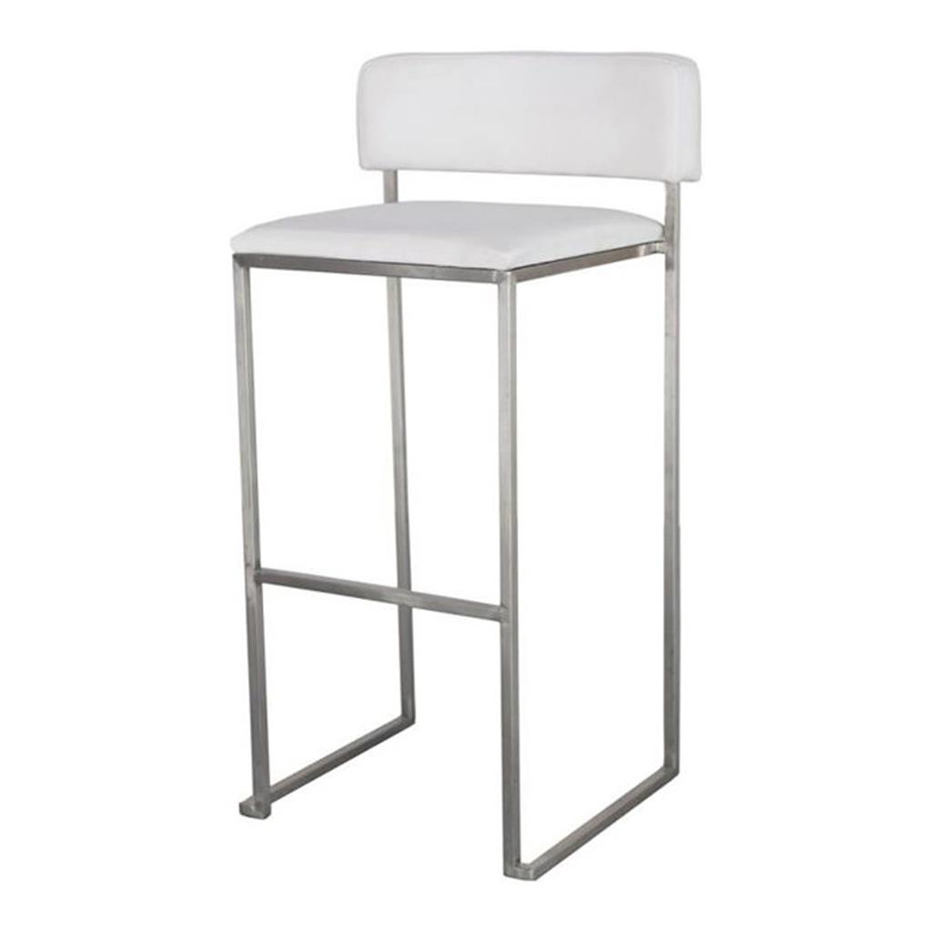 Barhocker Riva EDELSTAHL weiß