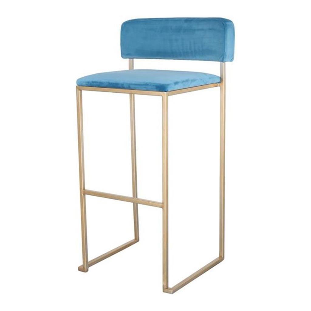 Barhocker Riva GOLD Samt petrol