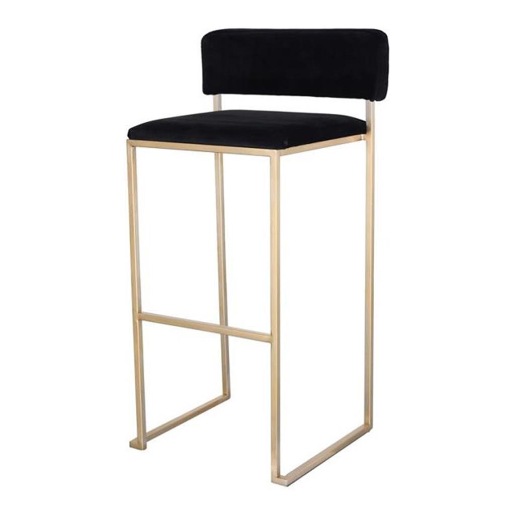 Barhocker Riva GOLD Samt schwarz