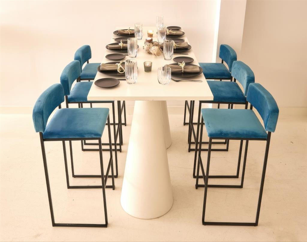 Barhocker Riva SCHWARZ Samt petrol – Bild 10