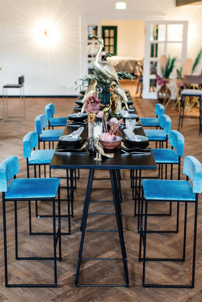 Barhocker Riva SCHWARZ Samt petrol – Bild 11