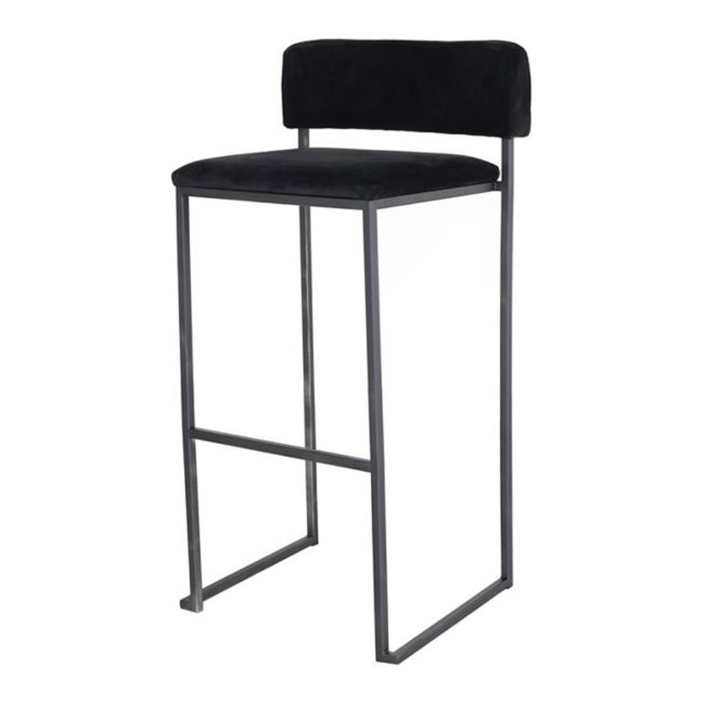 Barhocker Riva SCHWARZ Samt schwarz