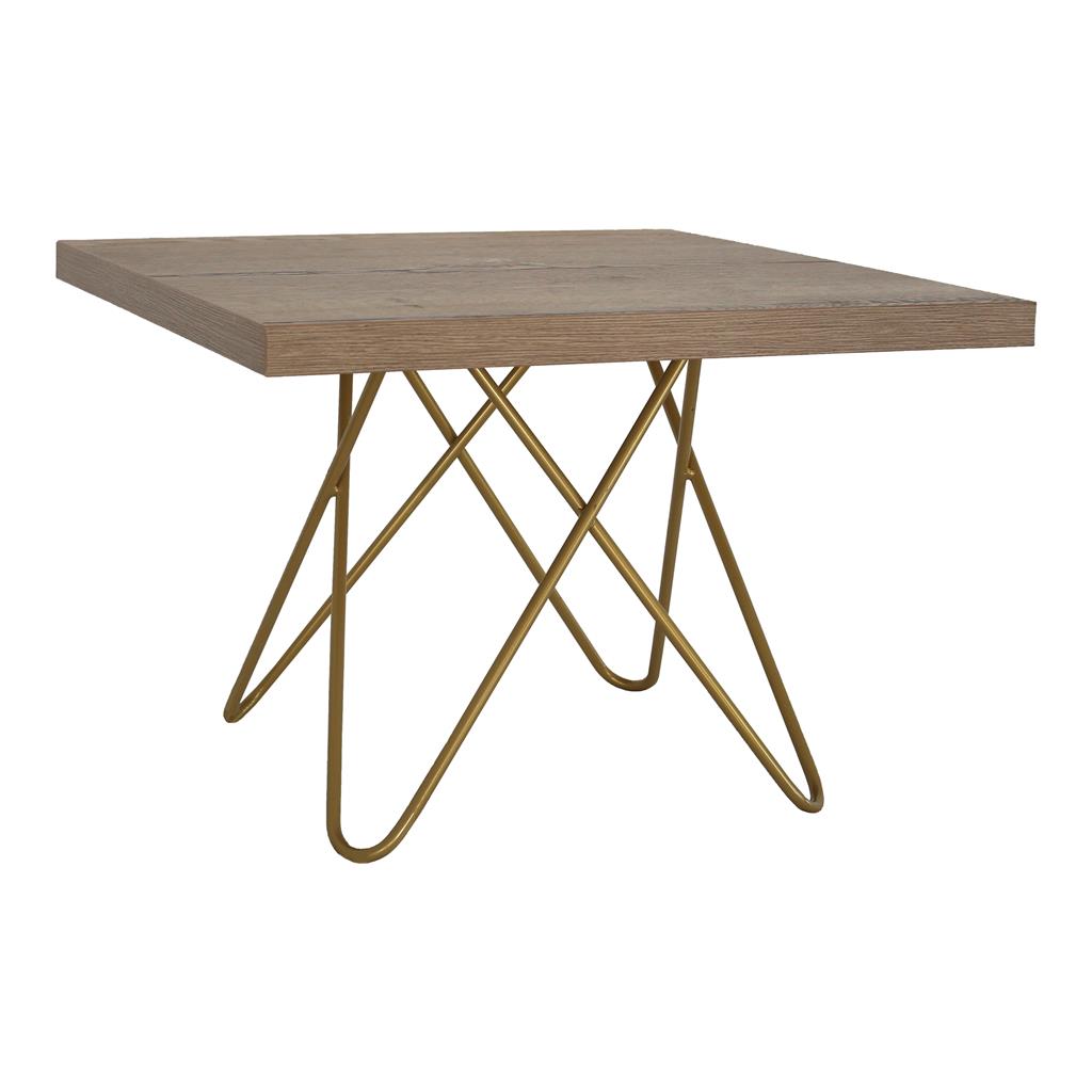 Beistelltisch Chloe GOLD Platte Eiche