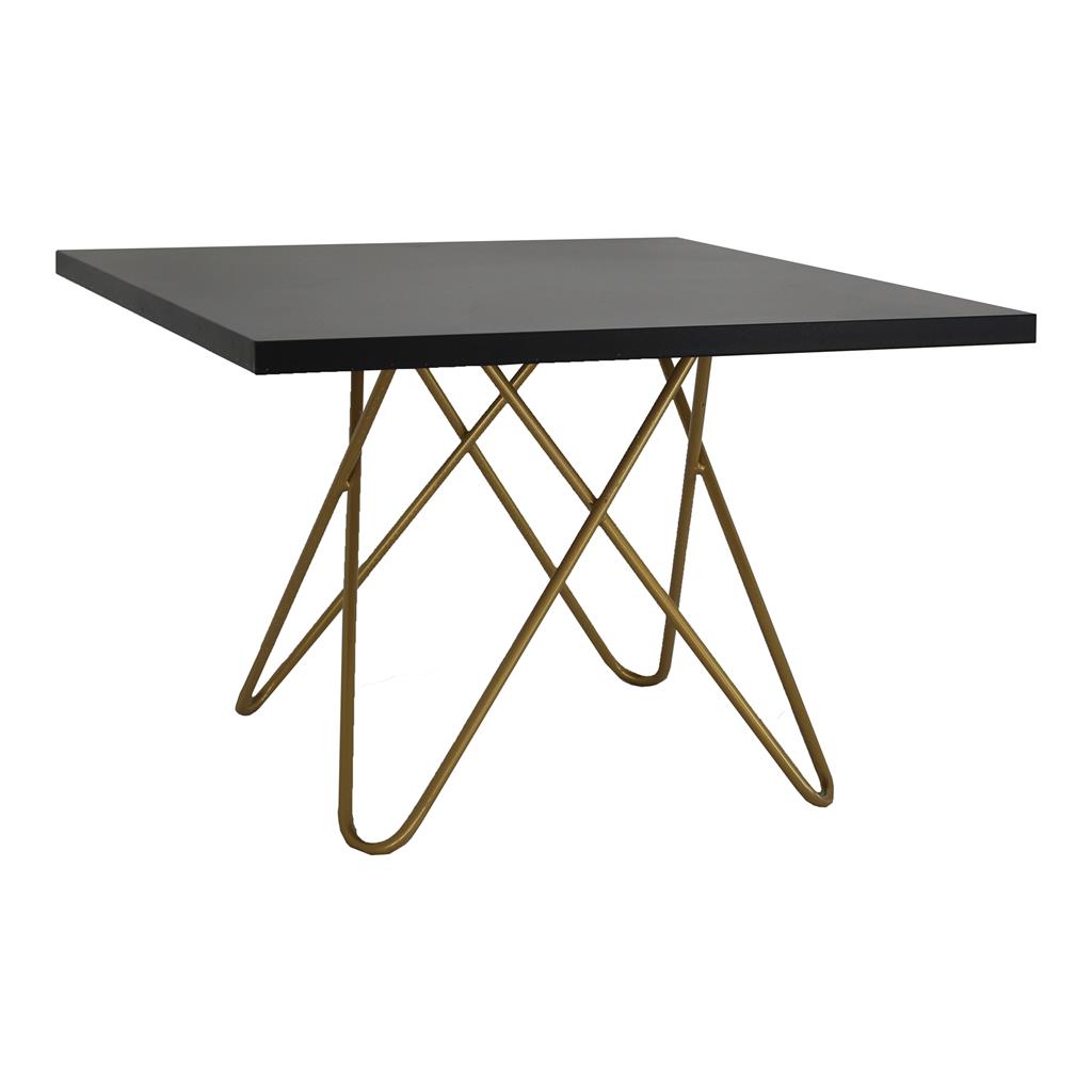 Beistelltisch Chloe GOLD Platte schwarz