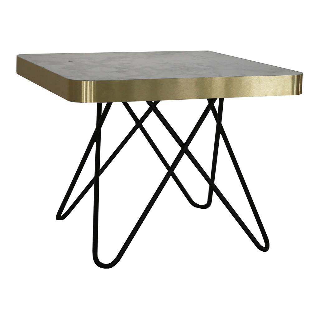 Beistelltisch Chloe SCHWARZ Platte Marmor