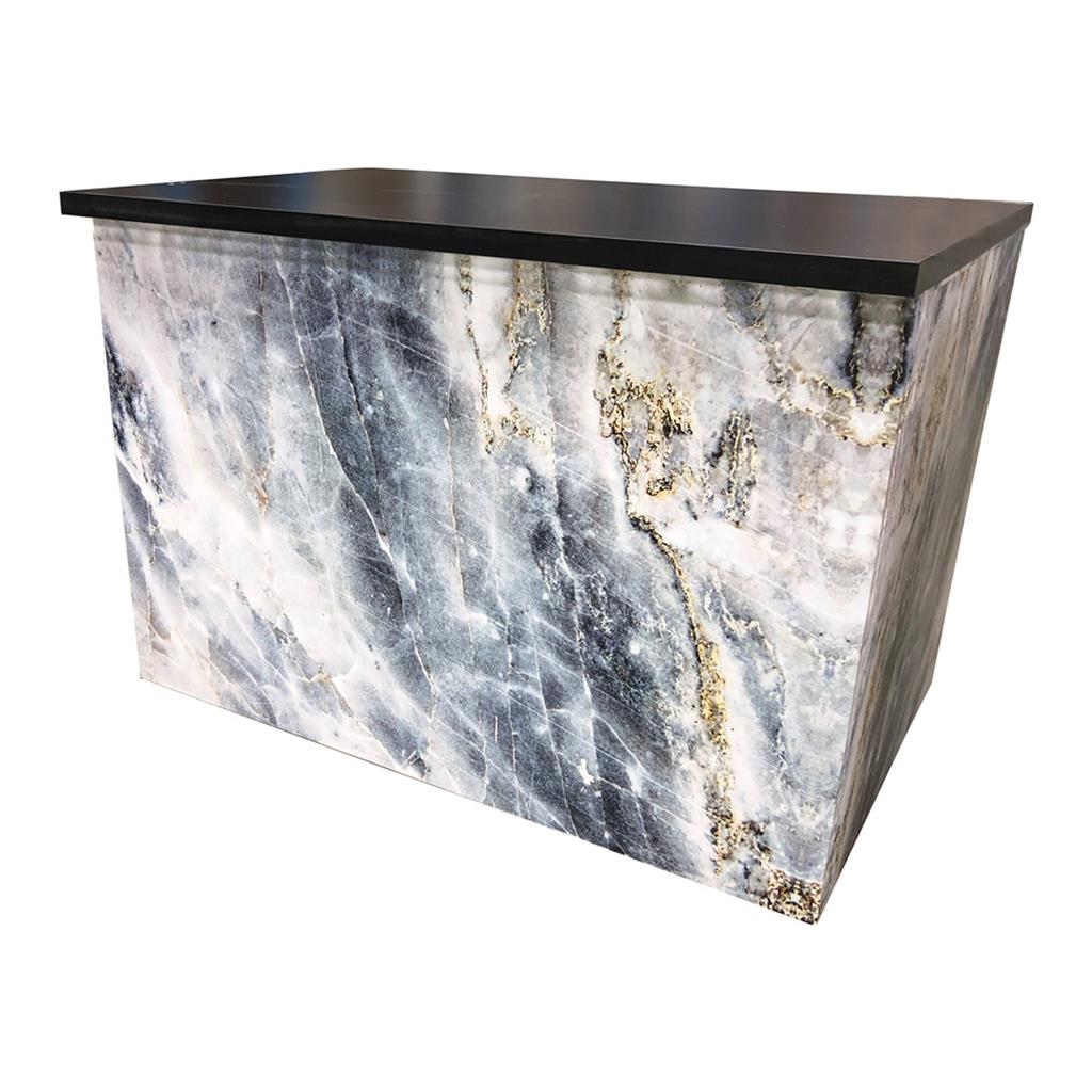 Buffetanlage Marmor BLAU Platte schwarz