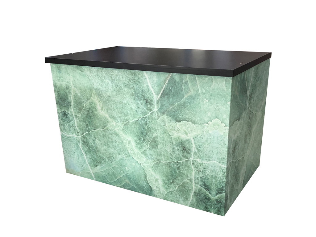 Buffetanlage Marmor GRÜN Platte schwarz