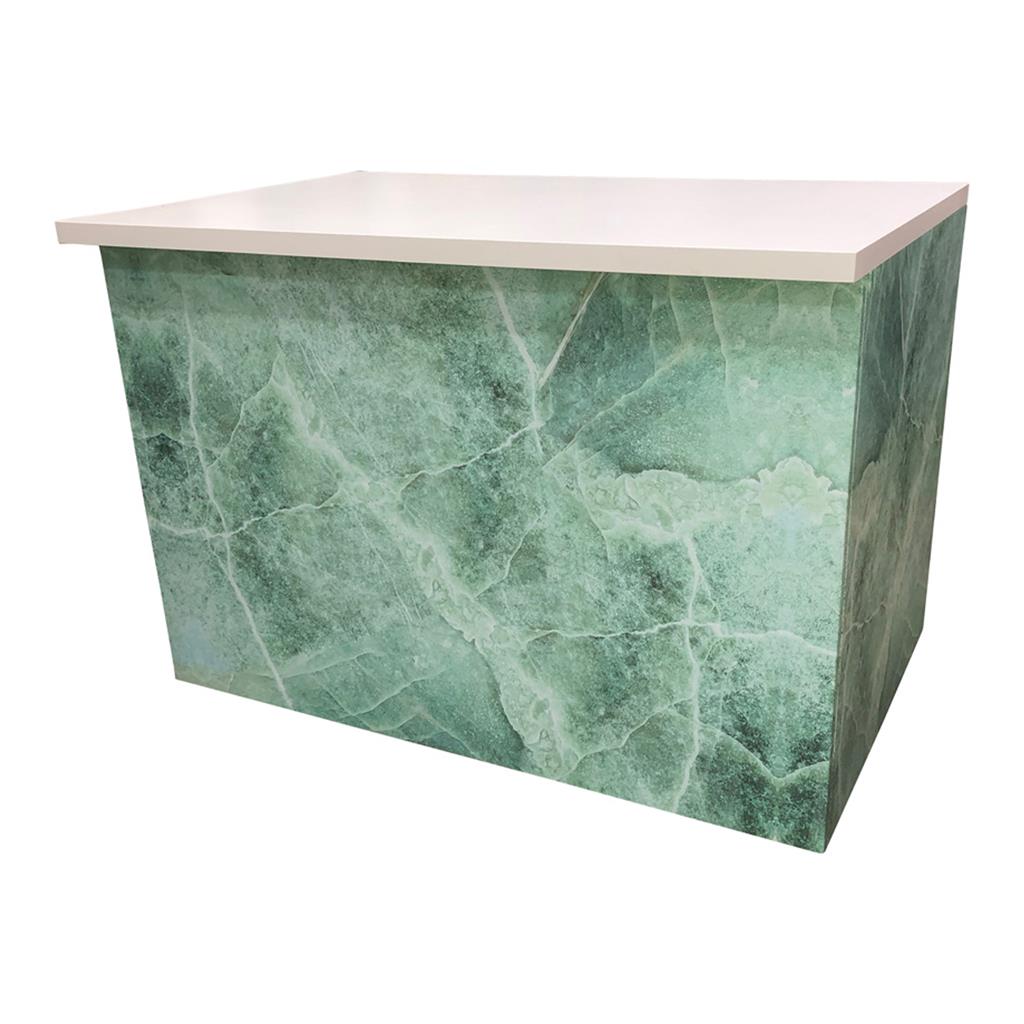 Buffetanlage Marmor GRÜN Platte weiß
