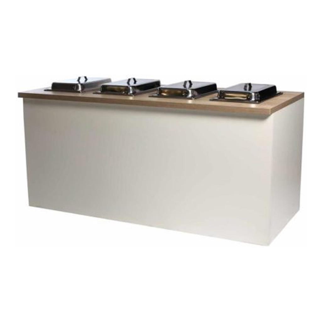 Buffetanlage Murano weiß inkl. 4 Chafings