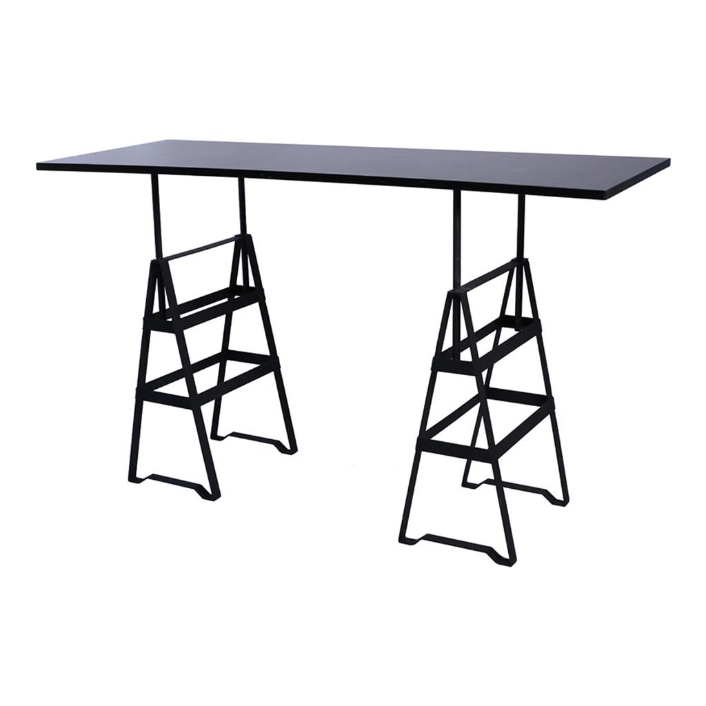 Hochtisch Industry schwarz 180x70x110cm