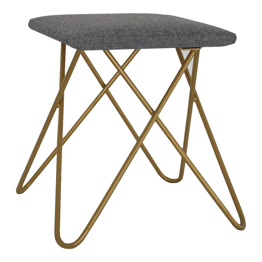 Hocker Chloe GOLD grau