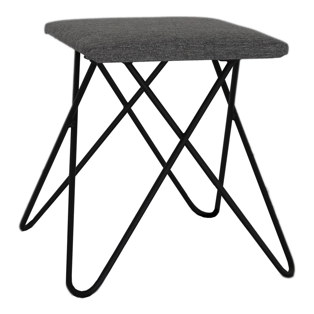 Hocker Chloe SCHWARZ grau