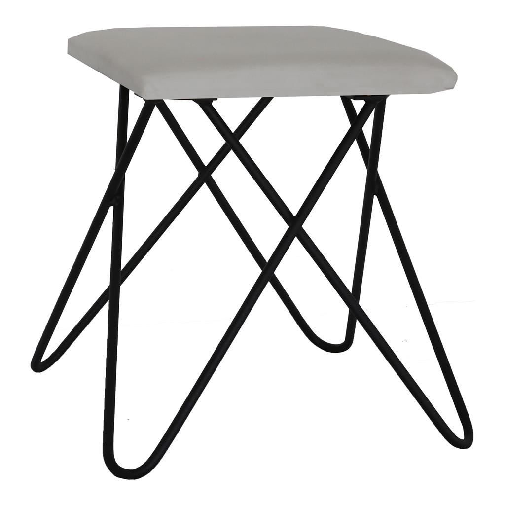 Hocker Chloe SCHWARZ weiß