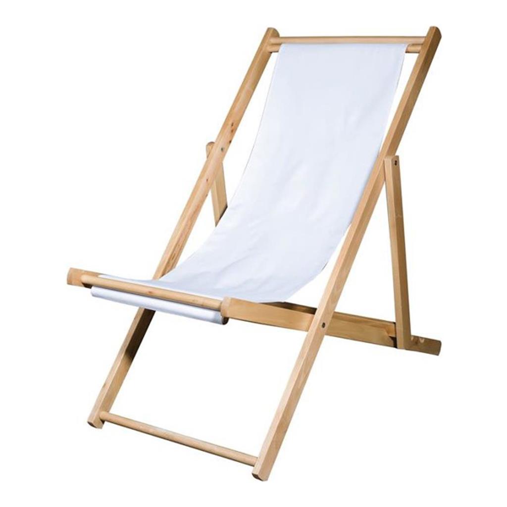 Liegestuhl alt-weiß