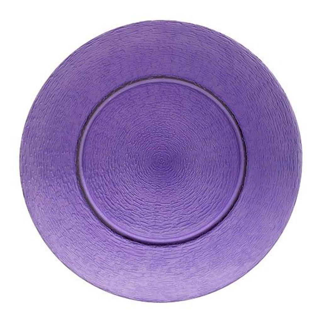Platzteller Glas lila