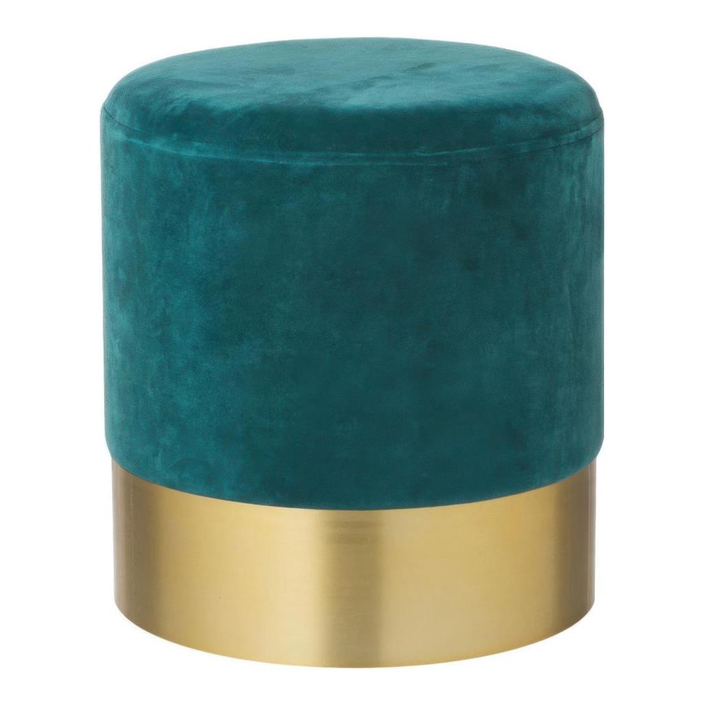 Samt-Hocker Harlow- Petrol