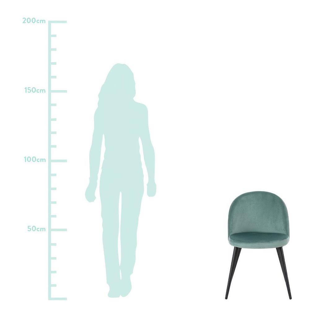 Samt-Polsterstuhl Amy mint