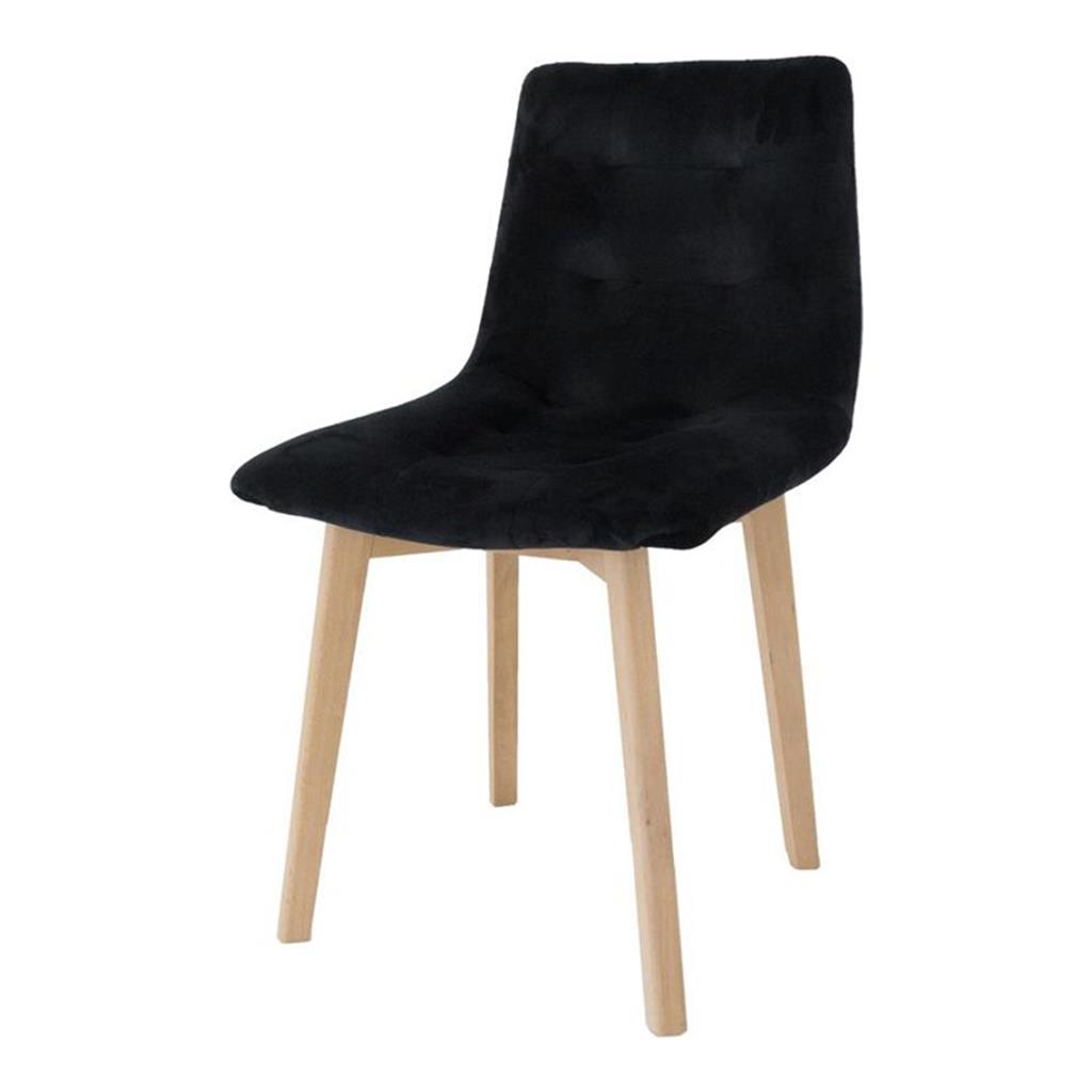 Stuhl Max schwarz Füße Naturholz