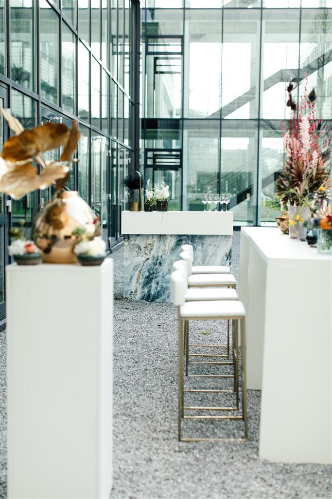 Thekenanlage Marmor BLAU Aufsatz weiß – Bild 5