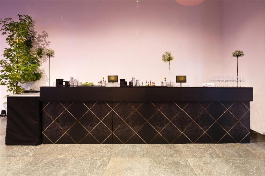 Thekenanlage Marmor SCHWARZ-GOLD Aufsatz schwarz – Bild 4