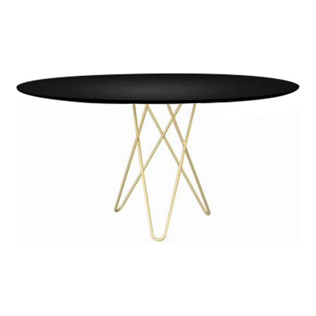 Tisch rund Chloe Durchmesser 160cm, Höhe 70cm, Tischplatte Schwarz