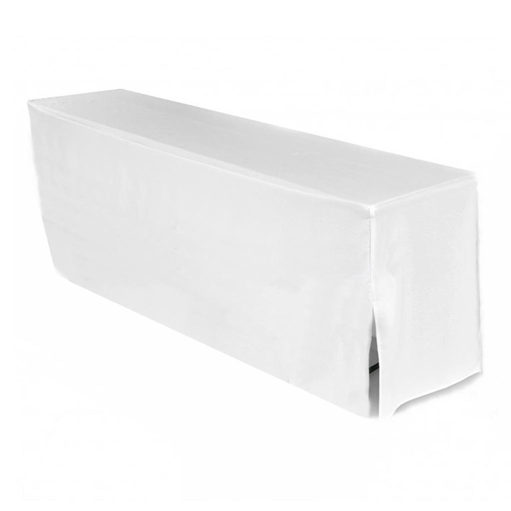 Biertischhusse geschlossen, 220x50cm, weiß